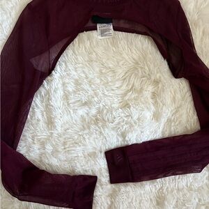 Ivy Park x Adidas Burgundy Mesh Long Sleeve Top